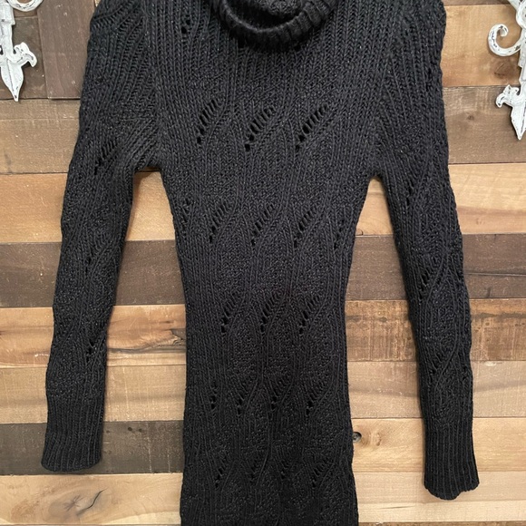Bebe Black Long Sleeve Knit Dress - Picture 3 of 13